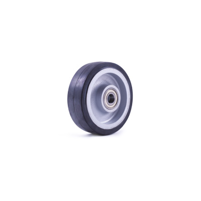 RUBBER WHEELS WITH CAST IRON CENTER